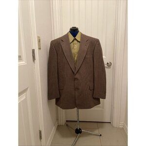 GIANFRANCO FERRE Wool Brown /Gray Pinstriped Jacket Blazer Sports Coat 48R ITALY